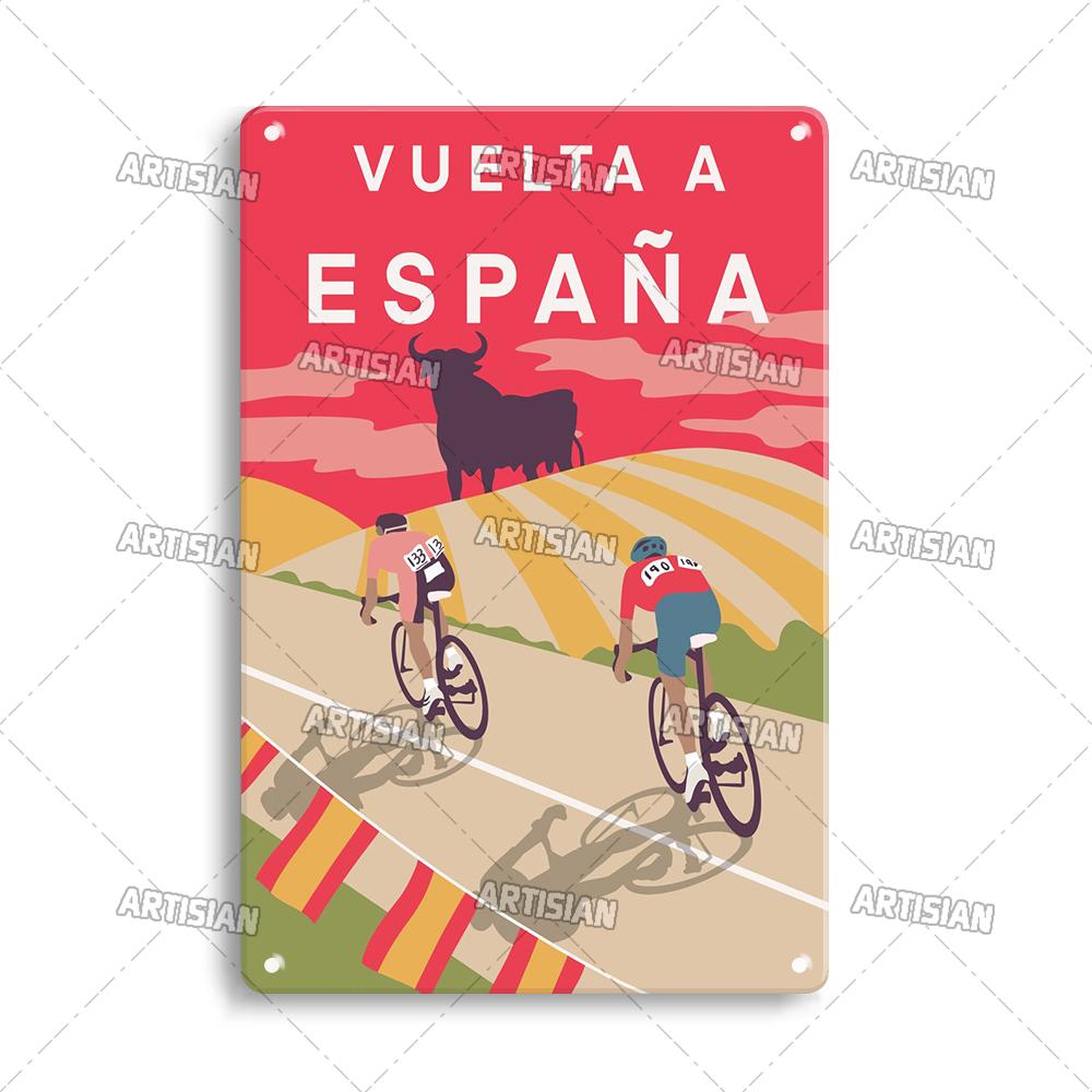 Artisian Cycling Metal Sign Bicycle Riding Tin Plaque Bike Decorative Poster Wall Decor Garage Bar Pub Club Hotel Cafe Kitchen