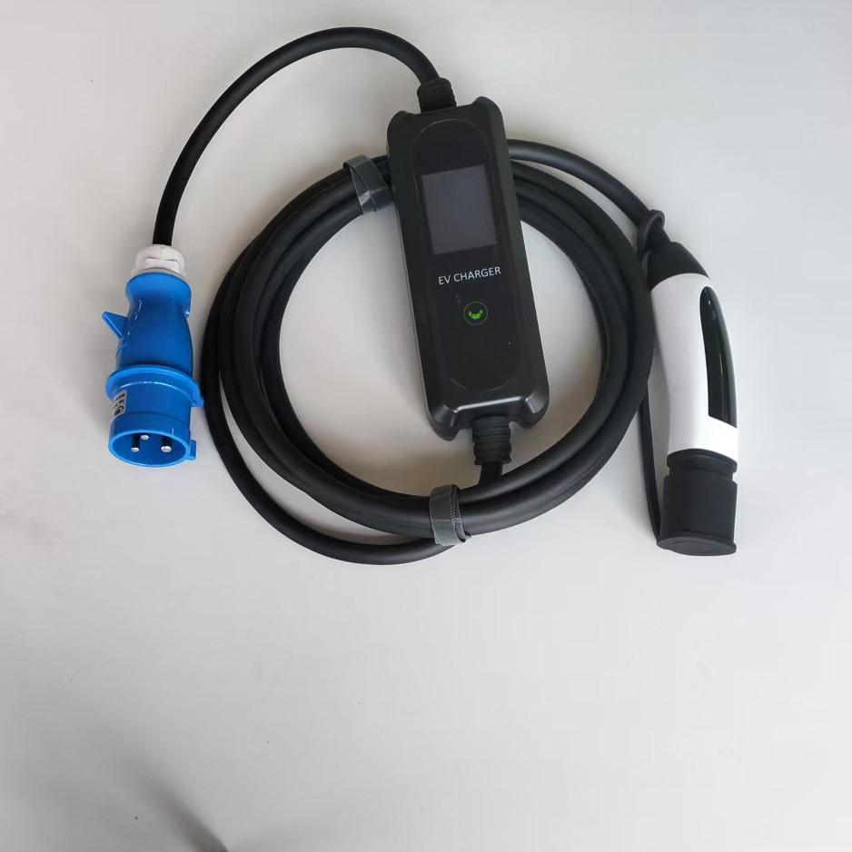 Tesla Portable EV Charging Gun with Large Display & Multi-Gear Current Switching