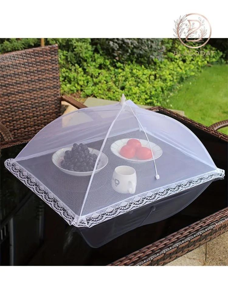 Food Cover Mesh Dome 40x60 Cm Foldable Kitchen Mesh Food Tent Mesh Screen Food Protector for Indoor Outdoor Use