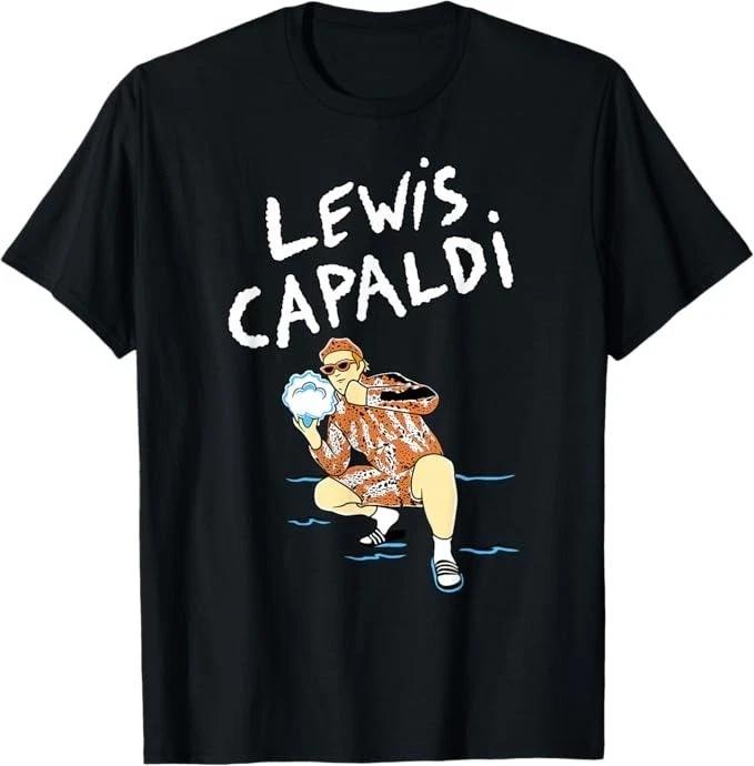 Unisex Adult Funny Music Lewis Capaldi Snow Leopard Graphic T-Shirt... S