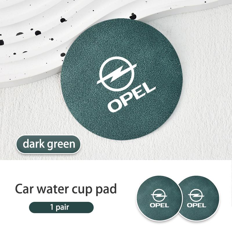 2pcs Car Cup Coaster High Quality Colorful Non Slip Pad Parts for Opel Corsa Astra H G J Insignia Vectra Zafira Meriva Vkm033