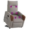 VidaXL Fauteuil inclinable de massage Taupe Tissu 3324019