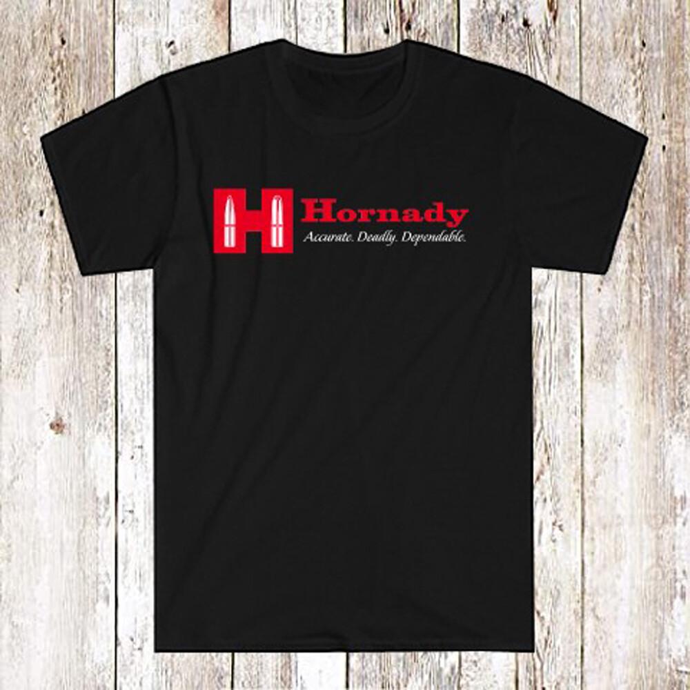 Hornady Guns Firearms Men s Black T-Shirt Size S-5XL Unisex T-Shirt L