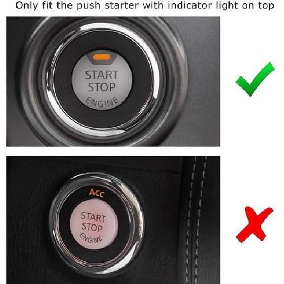 Engine Start/Stop Push Start Button Cover&Ring For Nissan Infiniti Q50 Q60 QX60