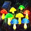 Waterproof Solar Mushroom Light 8 Head LED Solar Mushroom Light Sunlight Fairy Light  Easter