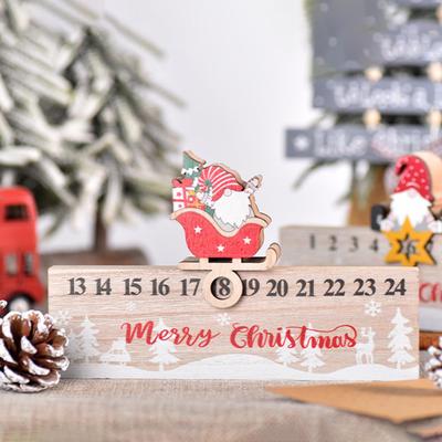 Weihnachtsdekoration Holz Schreibtischkalender Ornamente Dekorativ Weihnachten