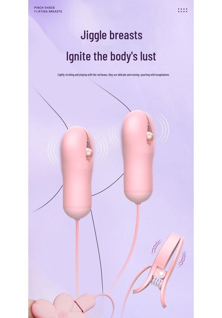 Vibrating Nipple Clamps - Adult Toys for Female Stimulation & Clitoral Training.