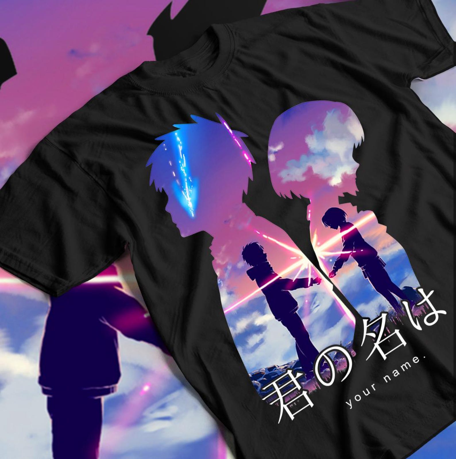 Kimi no na Wa Shirt, Unisex Tee, Japanese Animation Top, Graphic Tee for Anime Fans S