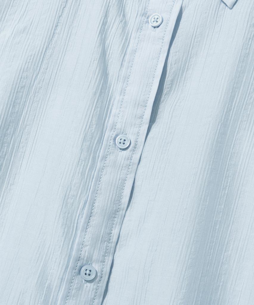 FILLUMINATE (W) See-Through Loose Fit Shirt - Sky Blue