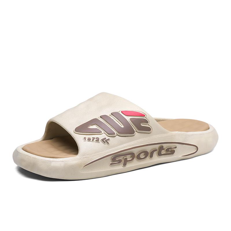

Slippers men s 2025 trend summer wear stepping on shit beach sandals youth sports soft bottom non-slip one-word drag 40