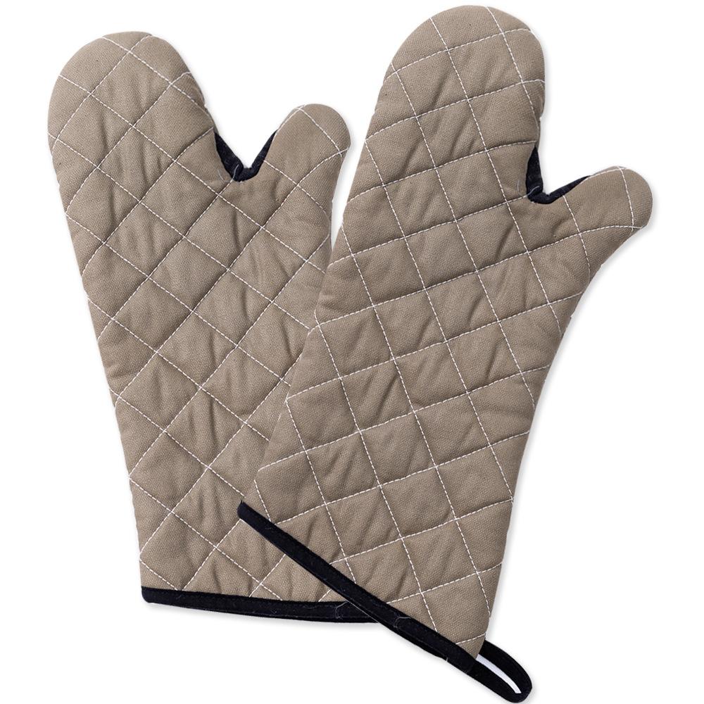 Thickened Pure Cotton Canvas Flame Retardant Heat Insulation Gloves Baking High Temperature Resistant Gloves Extended Anti-scalding Gloves