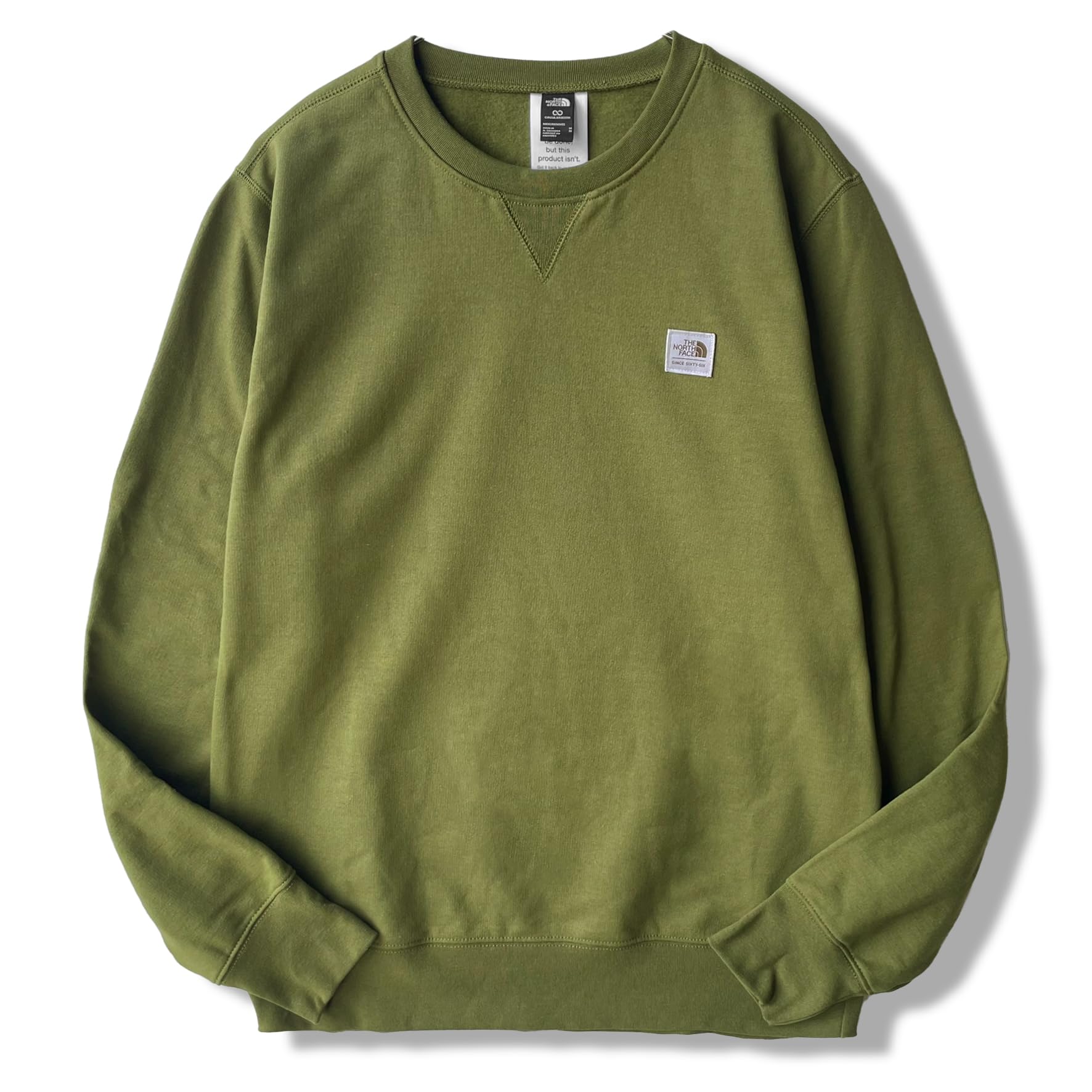 

The North Face Heritage Patch Crew Sweatshirt with Embroidered Olive Forest Size M Men s Patch, Olive, [Used]