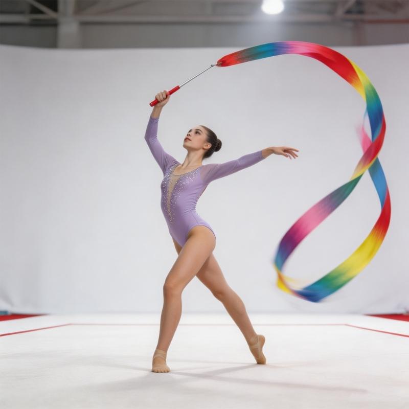 Dancing Ribbon Streamers Ribbons Stick, Colorful Gymnastics Ribbons for Kids Artistic Dancing and Rhythmic Gymnastics