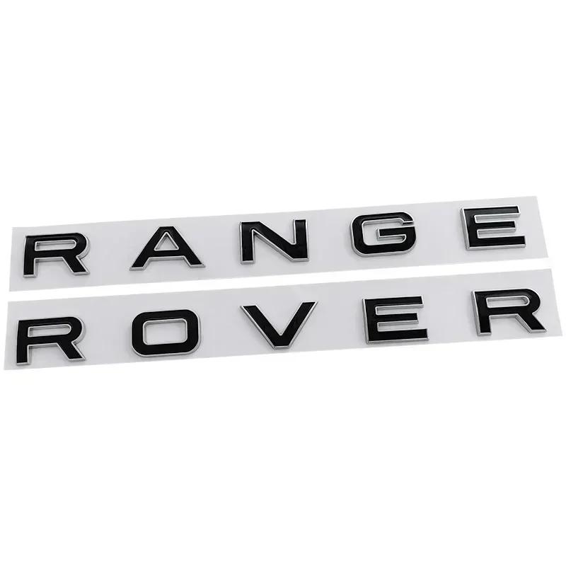 New 3d ABS Logo Range Rover Letters Car Front Hood Badge Trunk Sticker For Range Rover L322 L320 Dicsovery Sport Velar Evoque
