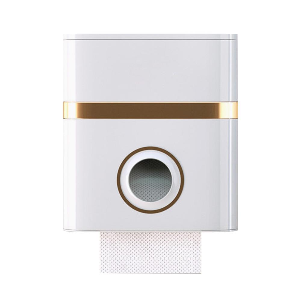 

1Pcs Wall Mount Toilet Paper Holder Waterproof Bathroom Tray Shelf New Roll Paper Storage Box white