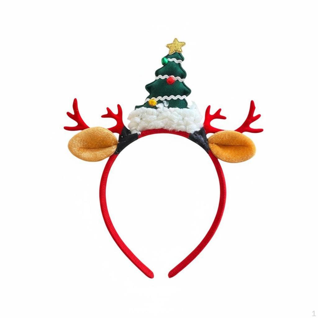 Reindeer Headpiece Headband Festive Design Soft Comfortable Christmas Deer