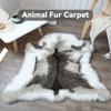 90x110cm Artificial Animal Fur Carpet Reindeer Blanket Luxury Fur Bedroom Bedside Carpet Living Room Sofa Chair Cushion Decor