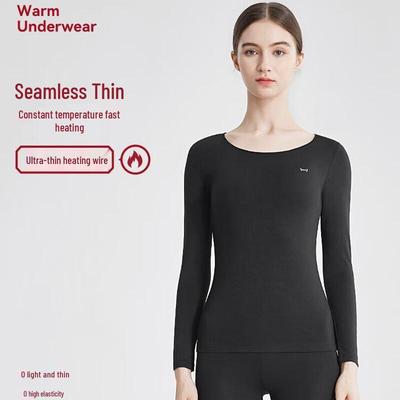 Miiow Women's Round Neck Thermal Underwear Set