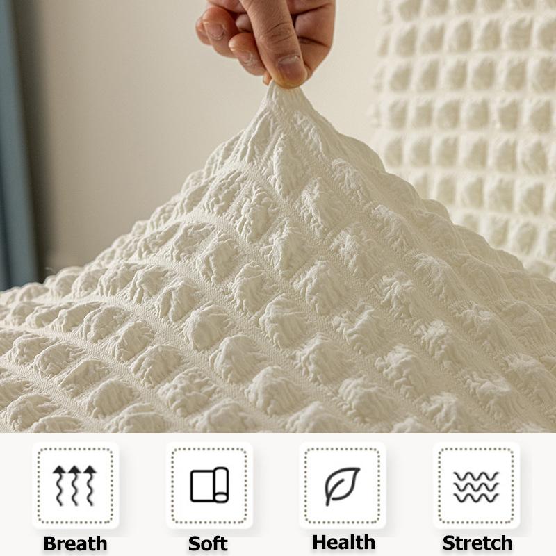 Seersucker Etek Sandalye Kılıfı Yemek Odası Ziyafet Düğün Streç Yıkanabilir Koltuk Kılıfı Ev Dekorasyonu Kir Tutmaz Elastik 1 ADET