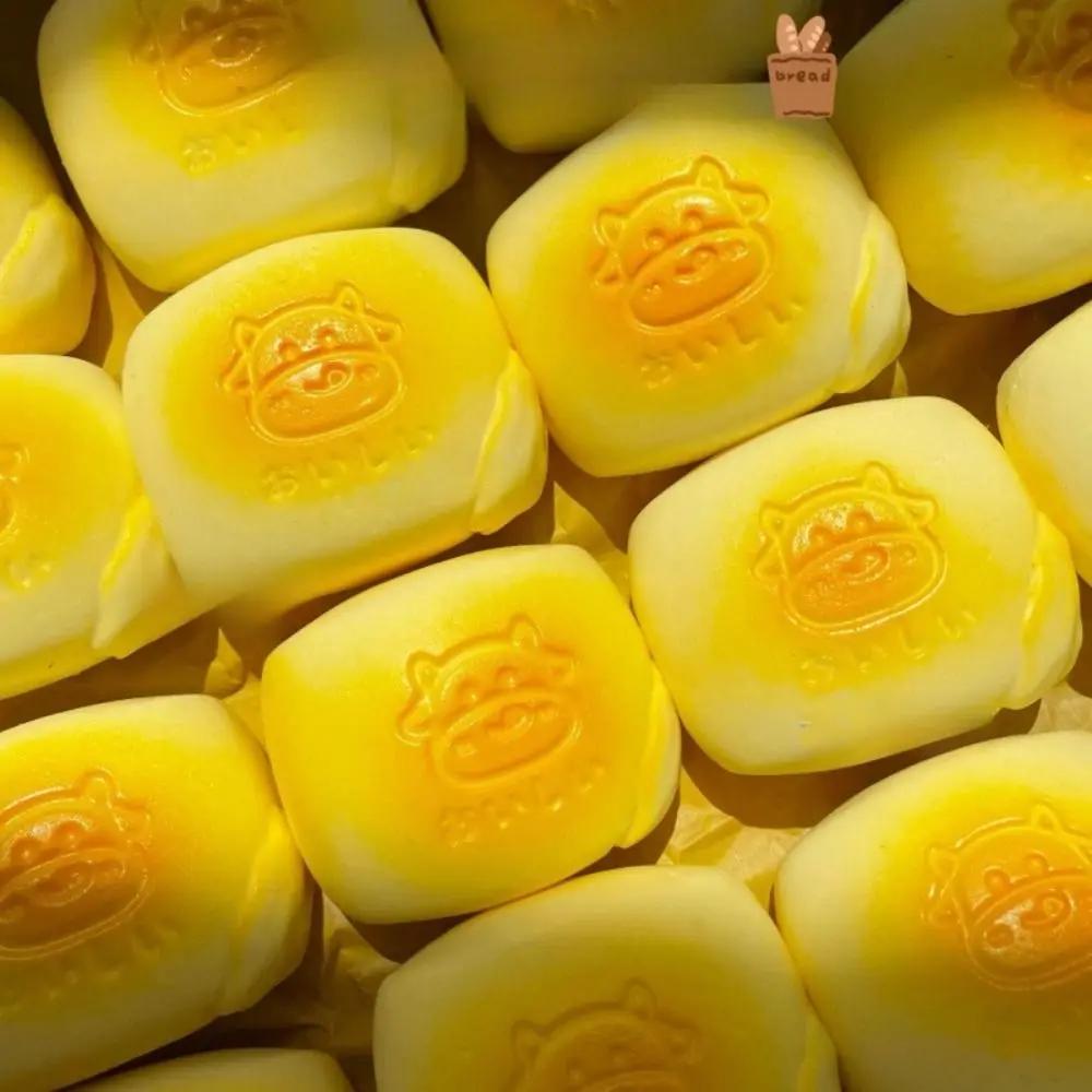 Pinch Squeeze Squishy Milk Bread Toy Slow Rising Stress Relief Soft Sensory Fidget Simulated Bread Gift