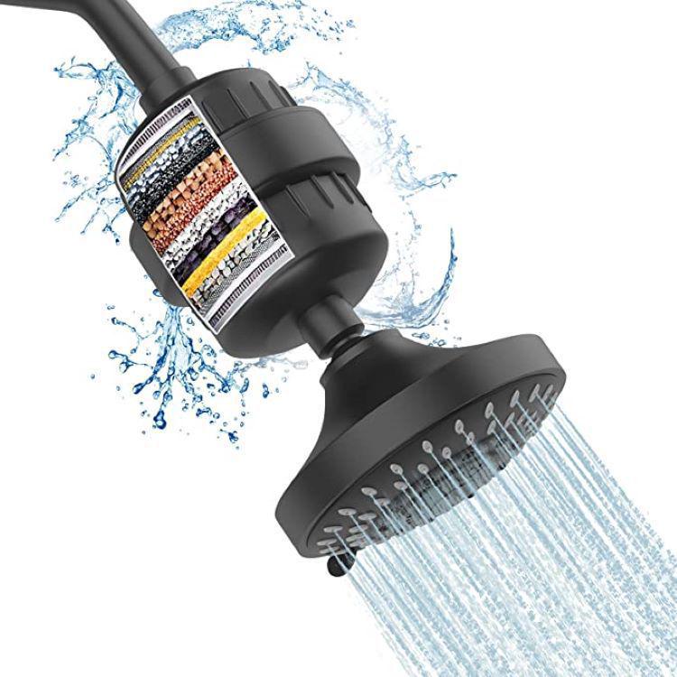 Color Customizable 15-Layer Electroplated Black Shower Water Purifier and Filter Head