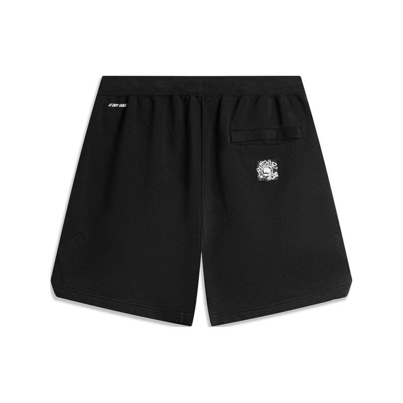 Li-Ning Badfive Series Mid-Rise Drawstring Sweat-Absorbing Comfortable Sports Casual Shorts Men shorts Black AKSU439-3