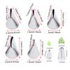11pcs Rose Leaf Flower Cake Cream Decoration Tips Pastry Tools Stainless Steel Piping Icing Nozzle Head Dessert Decorators