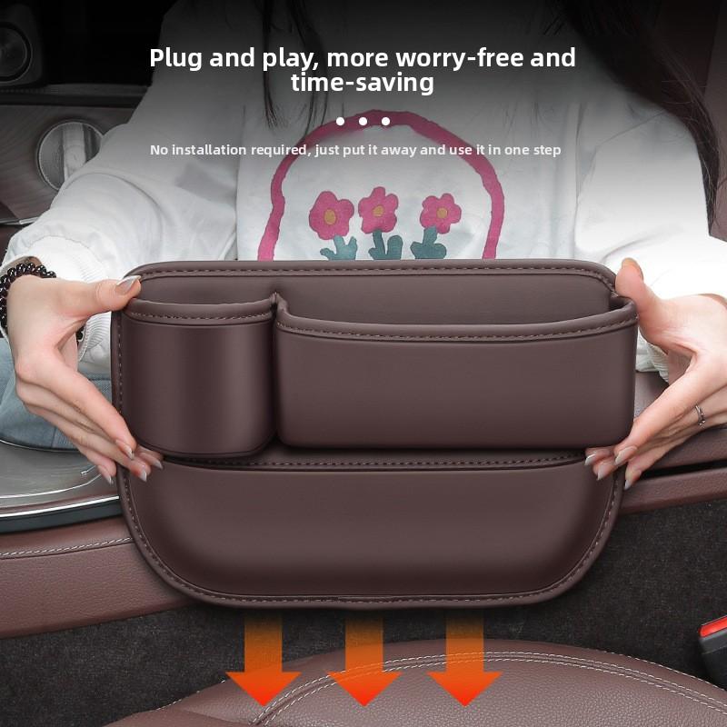 For Ford F-150 Bronco Raptor R ~ Car Seat Side Gap Storage Box With Cup Holder High-Capacity Sundries Organizer Case Kit
