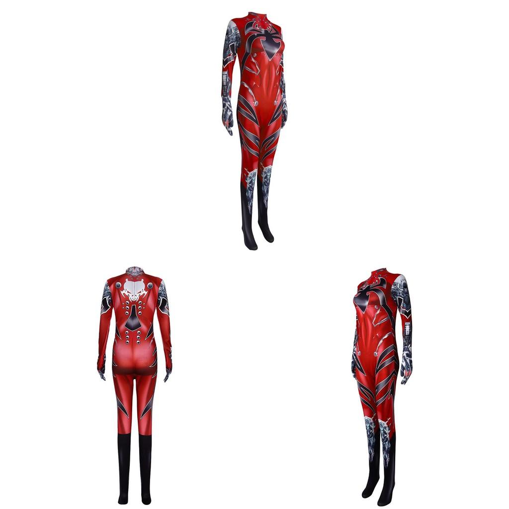 Widow Cosplay Blood Costume Cartoon Jumpsuits Halloween Party Performance Stage