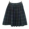 KEITA MARUYAMA Black Watch Midi Length Pleated Skirt Deep Green Women Used