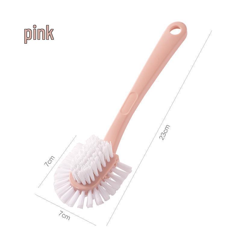 Five-Sided Multi-Surface Shoe & Laundry Brush - Stiff Bristles, Gentle on Clothes & Shoes, Long Handle, Multi-functional. 500 per box розовый