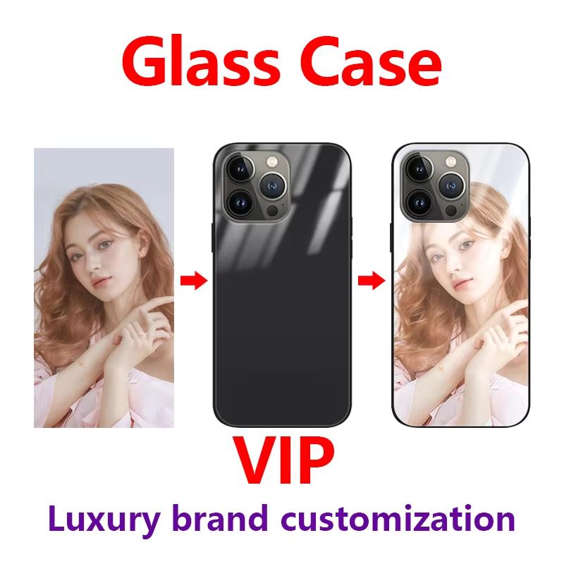 

Модный Индивидуальный Стеклянный Чехол Для Телефона Для iPhone 16 15 7 6 5 XR XS X Plus Pro Max DIY Персонализированная Фотографическая Силиконовая Крышка Funda iPhone 15 Plus