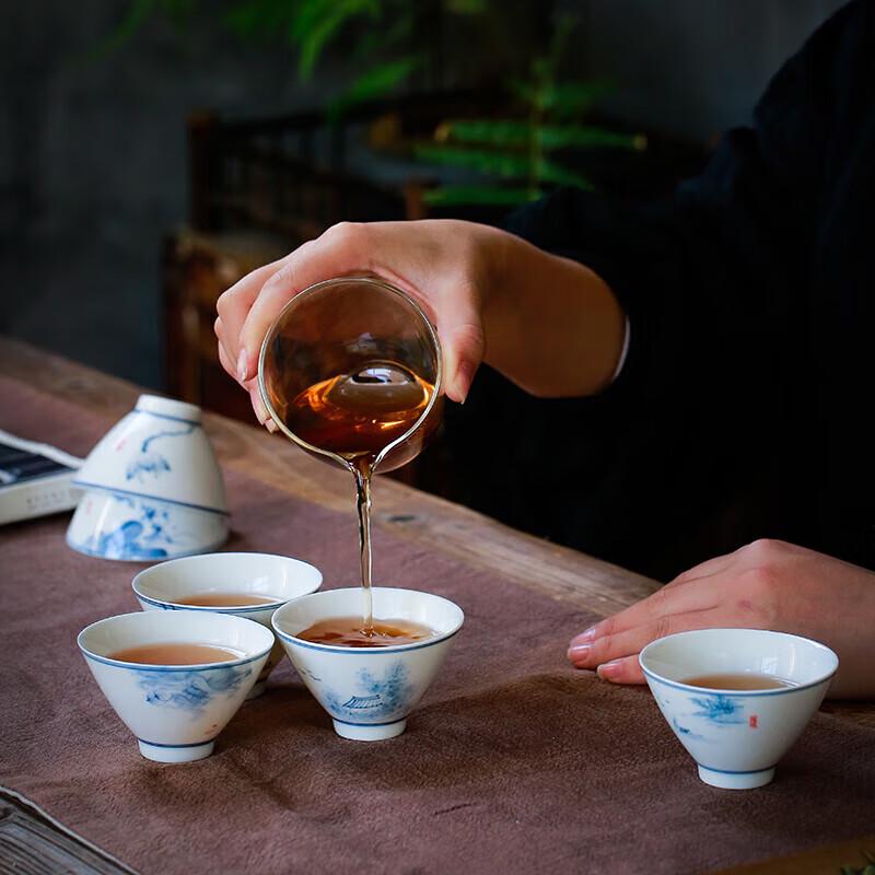 Hand-painted Ceramic Teacup Set