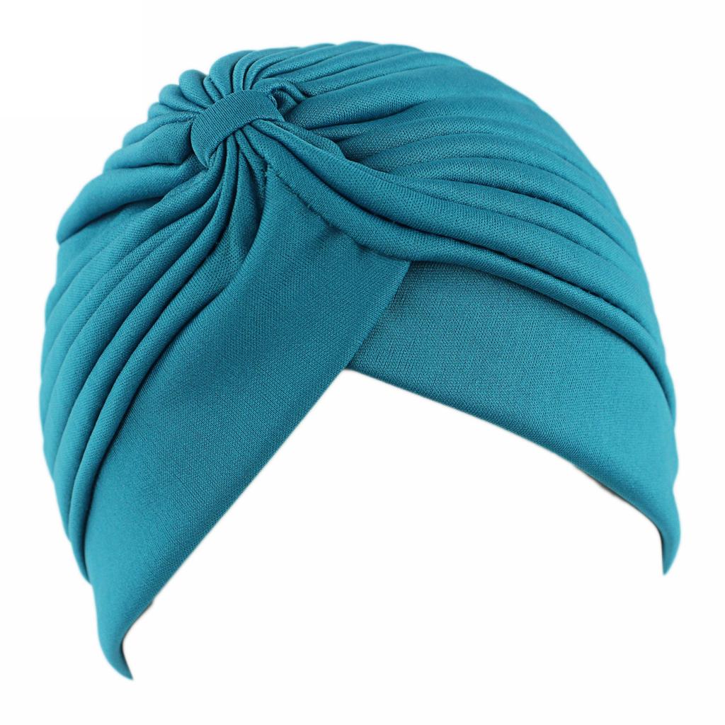 Stretchy Knot Twist Turban Bandanas Women Headscarf Bonnet Muslim Hijab Indian Hats Female Chemo Cap Adult Solid Color Head Wrap