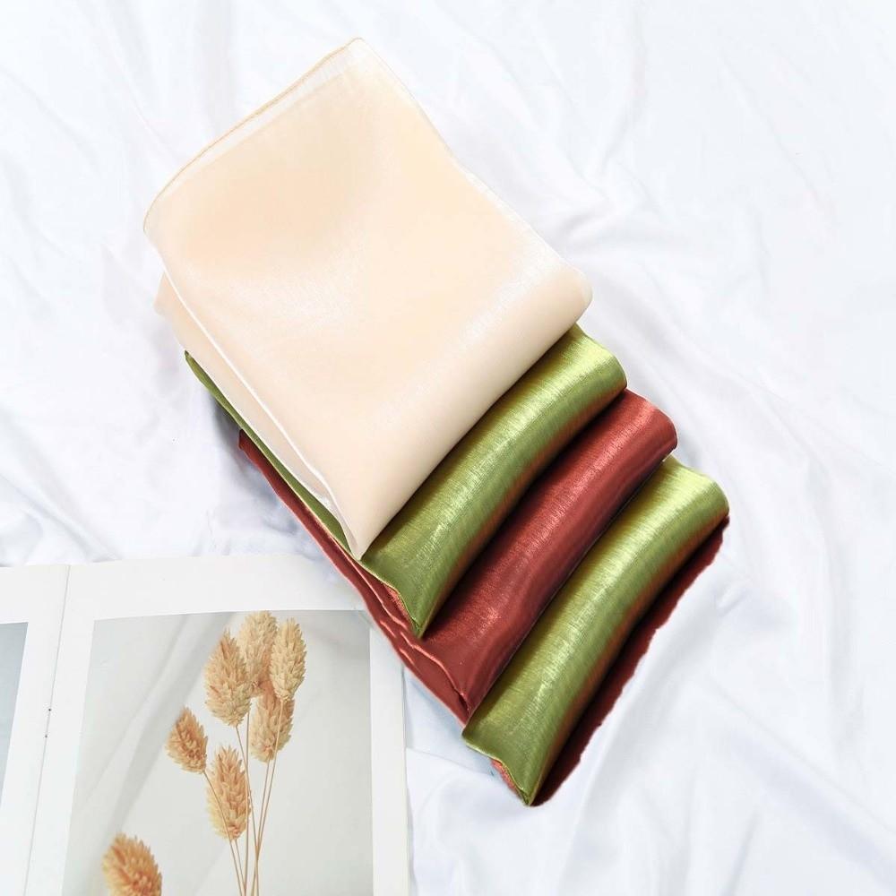 Sunscreen Smooth Silk Headscarf Breathable Thin Large Shawl Chiffon Hijab Scarf  Head Wrap