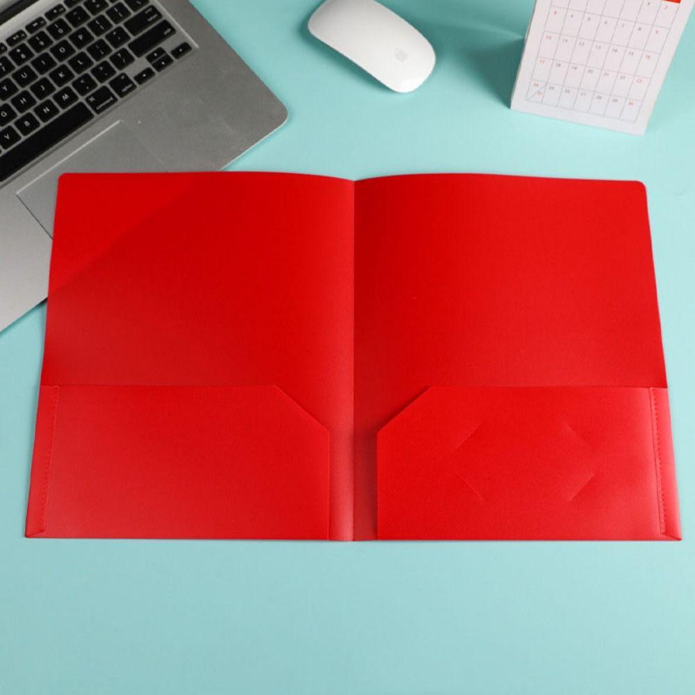 with Pockets A4 File Folder PP Double Sided Pocket Folder Folding Folders  Unisex