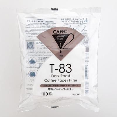 SANYO SANGYO CAFEC CAFEC DC1-100 T83 Dark Roast Cone Papierkaffeefilter nach Röstgrad (Für 1 bis 2 Tassen) Weiß (100 Stück) ORIGAMI Dripper S