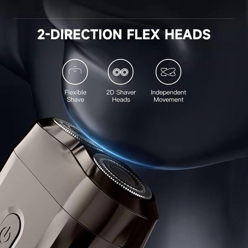 Double Head Electric Shaver Type-C Charging Face Hair Remover Tool Men's Beard Trimmer  Daily Use