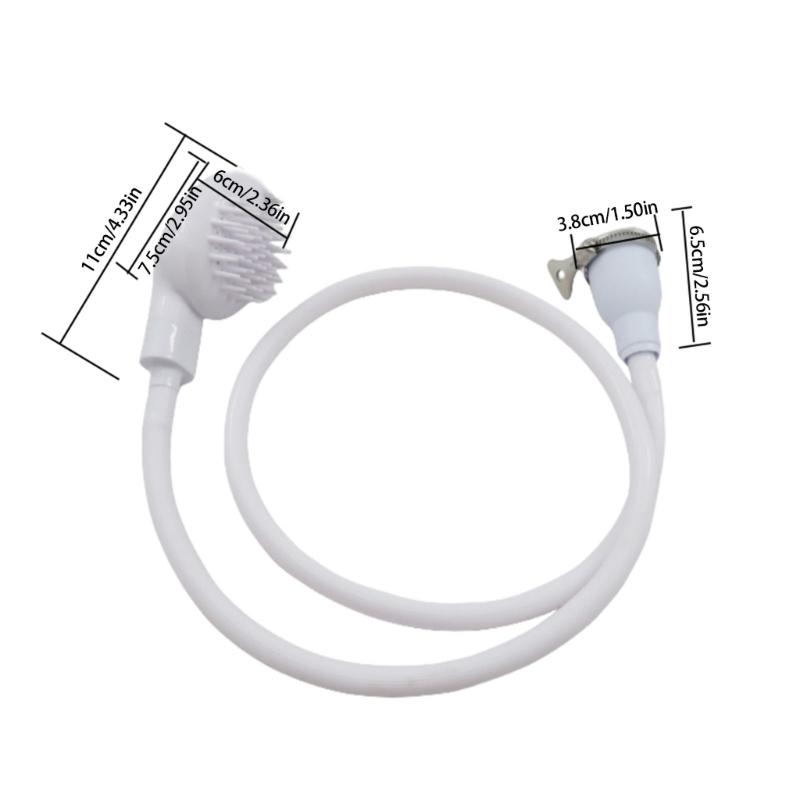 Handheld Shower Head with Detachable Brush for Effortlessly Dog Cats Bathing In Bathroom or Outdoor Easy Installation