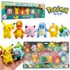 6Pcs Pokemon Anime Figurine Set Pikachu Charmander Squirtle Vinyl Collectible Figures Desktop Ornament Decoration Gift