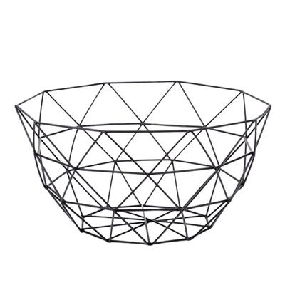 Fruit Basket Container Bowl Metal Wire Basket Kitchen Rack Table Storage Holder Bowl Fruit Tray Storage Vegetable Drain