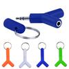 Divisor em Y de 3,5 mm Fone de Ouvido Jack Duplo Adaptador de Áudio Feminino Design de Chaveiro