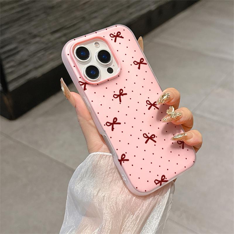 Etui z Kropkami Serce Kokardka Dla Honor 400 Lite Pro 90 Lite 5G X9D X7B X9B Magic 6 Lite Matowe 2 w 1 Galaretkowe Pokrowiec