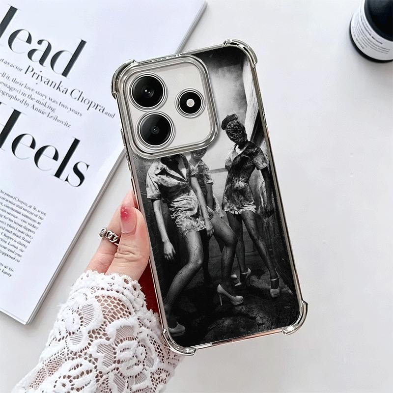 

Silent Hill Horror Theme Soft Phone Case For Xiaomi Redmi Note 14 15 Pro Plus 13 12 11S 11T 5G 10 9S 9 Plating Anti-Fall Fundas Redmi Note 12 5G