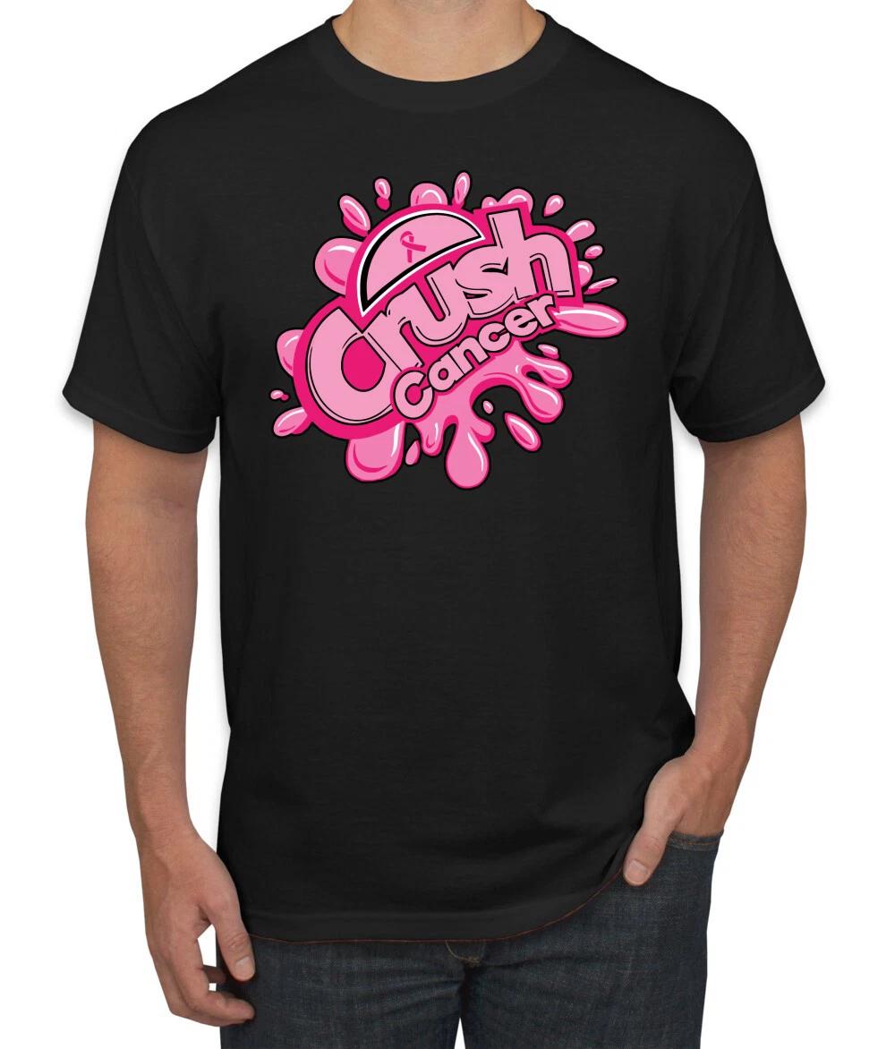 Crush Cancer Drink Parody Breast Cancer Men T- Shirt L