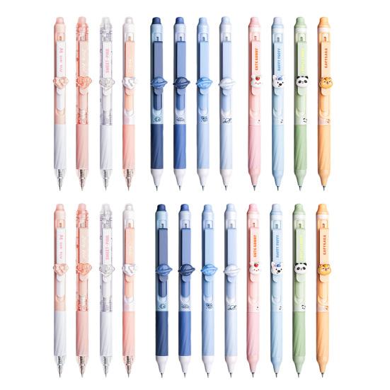 4 Pcs Retractable Erasable Gel Pens 0.5mm Fine Point Blue/Black Ink Refillable Ballpoint Pens for Office School Supplies