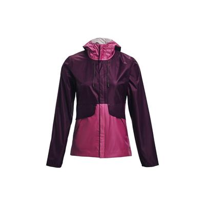 Color Block Hooded Long Sleeve Jacket Women Outerwear Purple 1350954-501