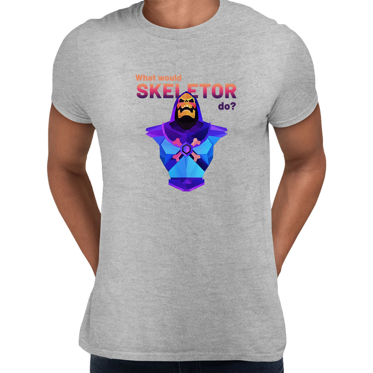 Skeletor He Man Novelty Netflix Movie Shirt Monsters Action Typographygraphy Unisex T-shirt S серый
