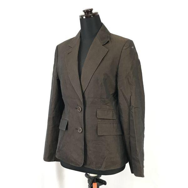 Paul Smith Baumwolljacke Blazer Damen 38 M Braun Gestreift Onward Kashiyama(GEBRAUCHT)
