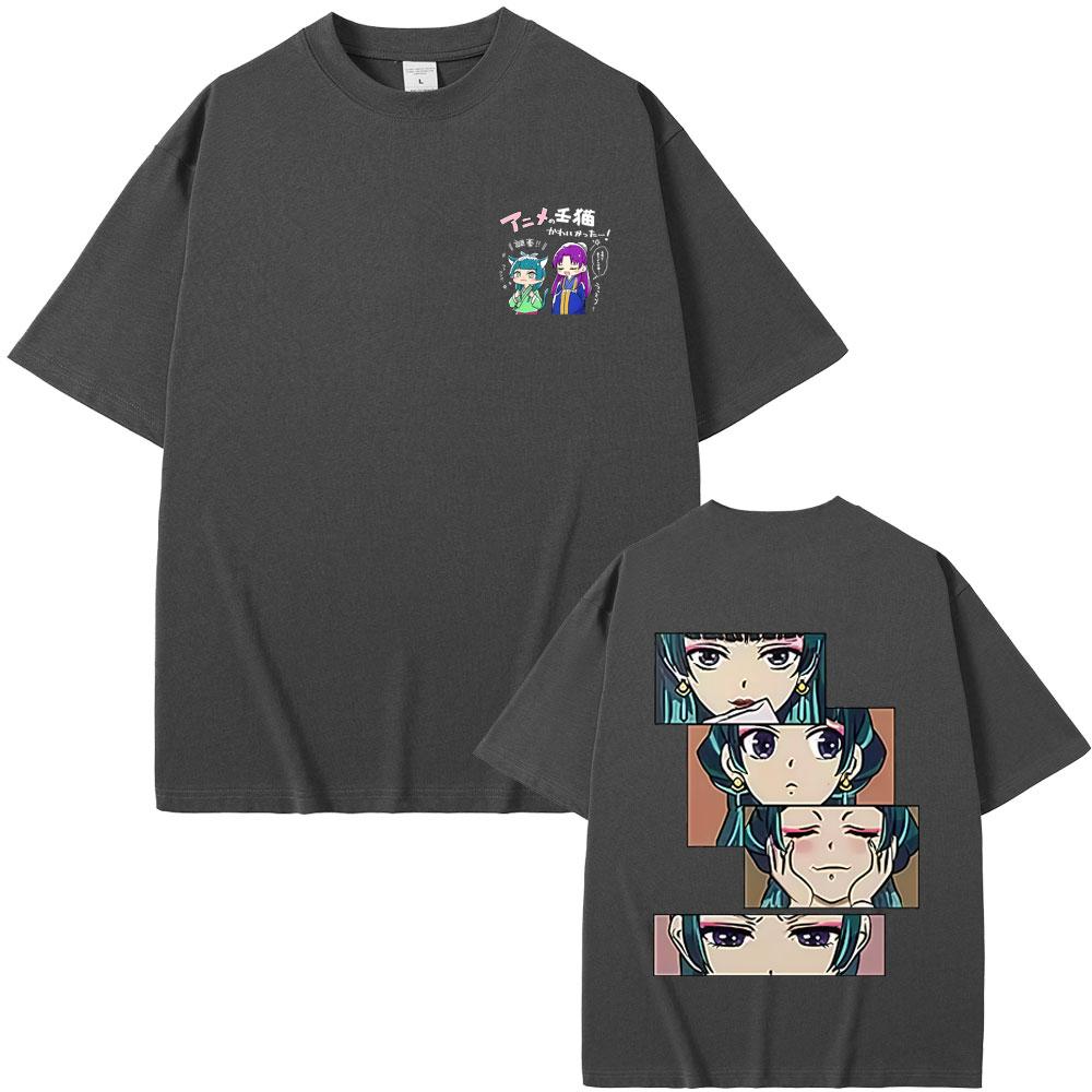 Anime The Apothecary Diaries Merch Tshirt Kawaii Cute Maomao Eyes Graphic T Shirts Men Women Casual Oversized Cotton Tshirts
